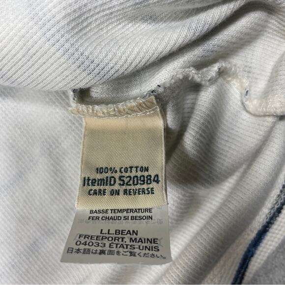 LL Bean Womens Top 2X Unshrinkable Thermal Waffle Long-Sleeve Crewneck Stripe - Picture 6 of 8